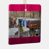 Foto van oude postvakken keramisch ornament (Rechts)