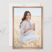 Foto van Ouders Grijze Koper & Wit Afstuderen Aankondiging (Achterkant)