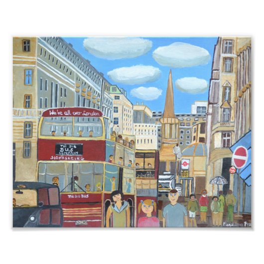 Foto van Oxford Street Londen Foto Afdruk (Voorkant)