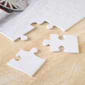 Foto van Paarden en Buggy in Central Park Winter Legpuzzel (Zijkant)