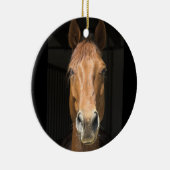 Foto van paardengezicht keramisch ornament (Rechts)