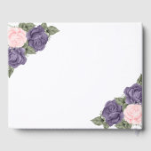 Foto van Paars Pink Silver Floral Memorial Funeral Gastenboek (Achterkant)