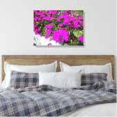 Foto van paarse bloemen canvas afdruk (Insitu (Slaapkamer))