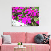 Foto van paarse bloemen canvas afdruk (Insitu (Woonkamer))