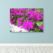Foto van paarse bloemen canvas afdruk (Insitu (Houten vloer))