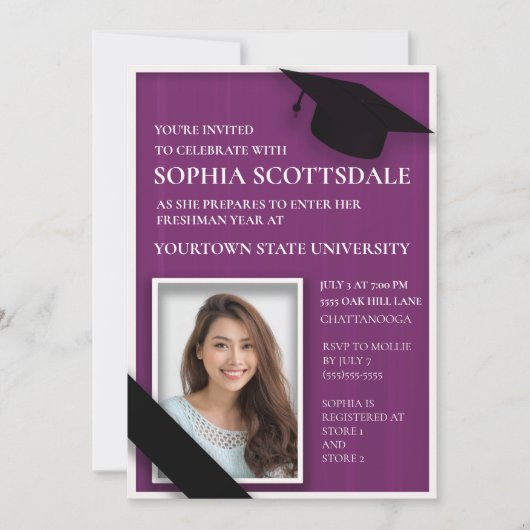 Foto van Paarse College Trunk Kaart (Voorkant)