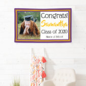 Foto van Paarse en goudscholen Spandoek (Insitu)