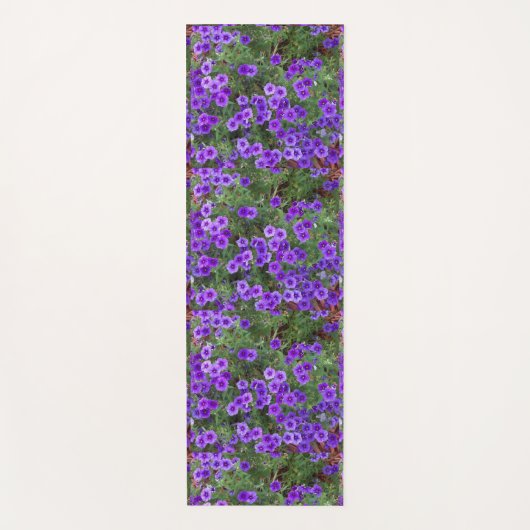 Foto van Paarse Phlox-bloemen op een Yogamat (Voorkant)