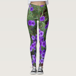 Foto van Paarse Phlox-bloemen op Leggings