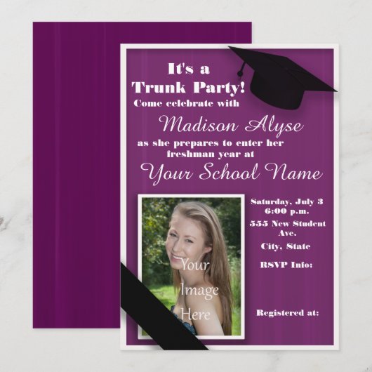 Foto van Paarse Trunk College Kaart (Voorkant / Achterkant)