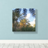 foto van palmboom canvas afdruk (Insitu (Houten vloer))