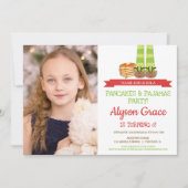 Foto van Pancakes and Pajamas Birthday Party Kaart (Voorkant)