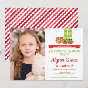 Foto van Pancakes and Pajamas Birthday Party Kaart