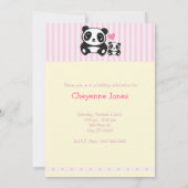 Foto van Panda Birthday - Roze Kaart (Achterkant)