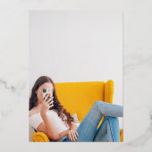 foto van pandemisch afstuderen folie uitnodiging (Achterkant)