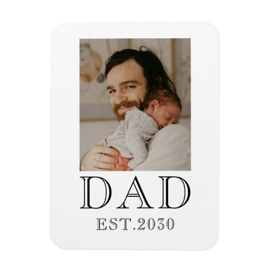 Foto van papa die vader werd  magneet (Verticaal)