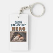 Foto van papa Hero Father Keepomwille Sleutelhanger (achterkant)
