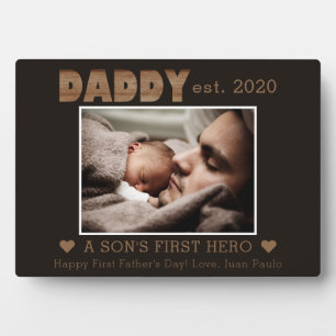 Foto van papa Vormde naam van eerste zoon Foto Fotoplaat