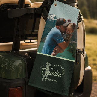 Foto van papa's favoriete caddie golfhanddoek