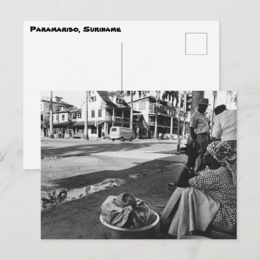  foto van Paramaribo Suriname Briefkaart (Voorkant / Achterkant)