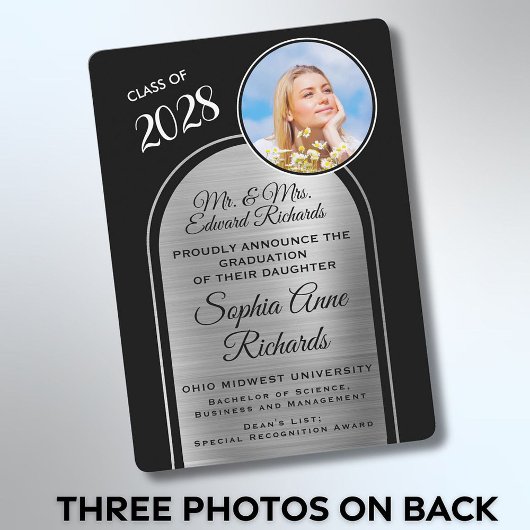 Foto van Parents Black Afstuderen Aankondiging