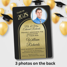 Foto van Parents Black Afstuderen Aankondiging