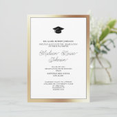 Foto van Parents Black & Gold Afstuderen Kaart (Staand voorkant)