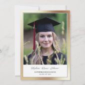 Foto van Parents Black & Gold Afstuderen Kaart (Achterkant)