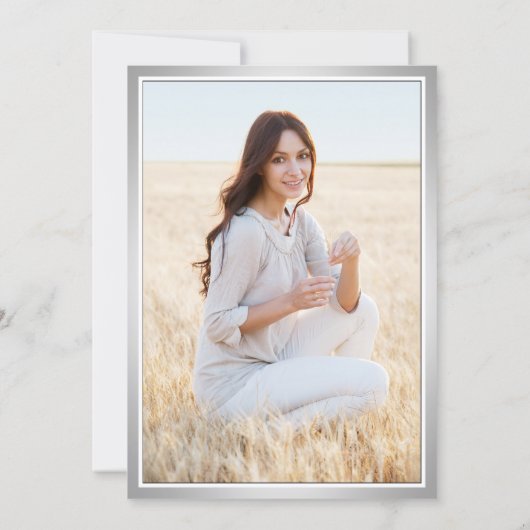 Foto van Parents Black, White & Grey Afstuderen Aankondiging (Achterkant)