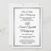 Foto van Parents Black, White & Grey Afstuderen Aankondiging (Voorkant)