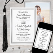 Foto van Parents Black, White & Grey Afstuderen Aankondiging