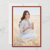 Foto van Parents Maroon & Gold Formal Afstuderen Aankondiging (Achterkant)