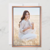 Foto van Parents Navy Copper & White Afstuderen Aankondiging (Achterkant)