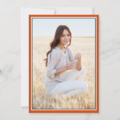 Foto van Parents Oranje Black & White Afstuderen Aankondiging (Achterkant)