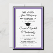 Foto van Parents Paars en White Afstuderen Aankondiging (Voorkant)