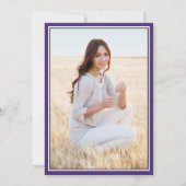 Foto van Parents Paars en White Afstuderen Aankondiging (Achterkant)