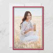 Foto van Parents Red White en Black Afstuderen Aankondiging (Achterkant)