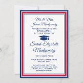 Foto van Parents Red White en Blue Afstuderen Aankondiging (Voorkant)