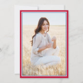 Foto van Parents Red White en Blue Afstuderen Aankondiging (Achterkant)