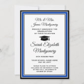 Foto van Parents Royal Blue en White Afstuderen Aankondiging (Voorkant)