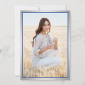 Foto van Parents Royal Blue en White Afstuderen Aankondiging (Achterkant)