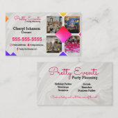 Foto van partijplanner visitekaartje (Voorkant / Achterkant)