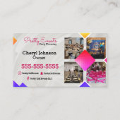 Foto van partijplanner visitekaartje (Voorkant)