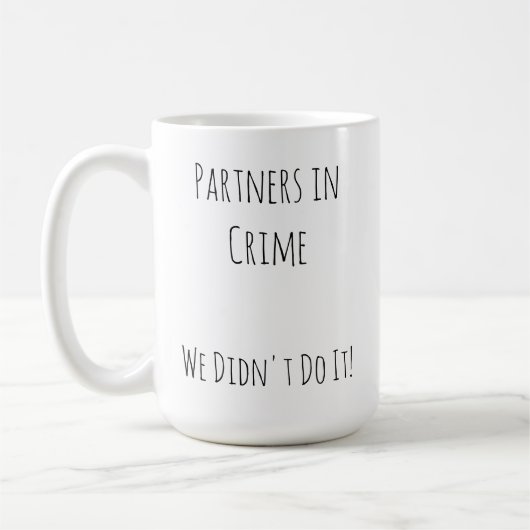 Foto van partner in crime koffiemok (Links)