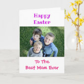 Foto van Pasen mam World's Best Ever Kinder Photo Kaart (Gele Bloem)