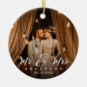 Foto van Passen getrouwd met huwelijk en vervalsin Keramisch Ornament (Voorkant)