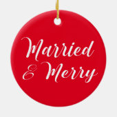 Foto van Passen getrouwd met huwelijk en vervalsin Keramisch Ornament (Achterkant)