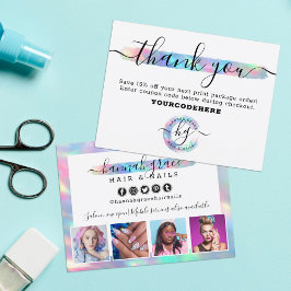 Foto van Pastel Rainbow Hair Nail Briefkaart