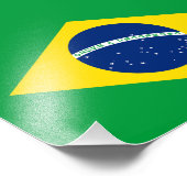 Foto van Patriottic Brazil Flag Foto Afdruk (Hoek)