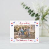 Foto van Patriottic Stars Feestdagenkaart (Staand voorkant)